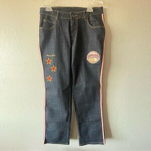 Fubu Harlem Globetrotters, VTG Women’s Dark Blue Straight Leg Jeans Size 11/12